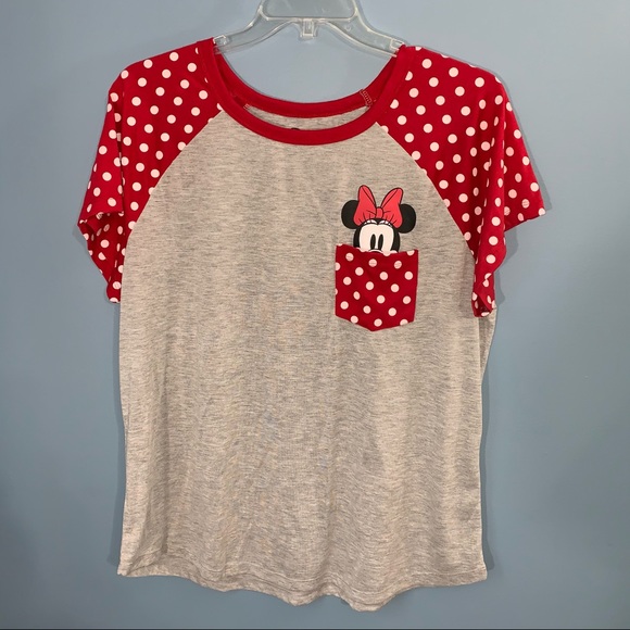 Disney Tops - Minnie Mouse Pocket Raglan T-Shirt
